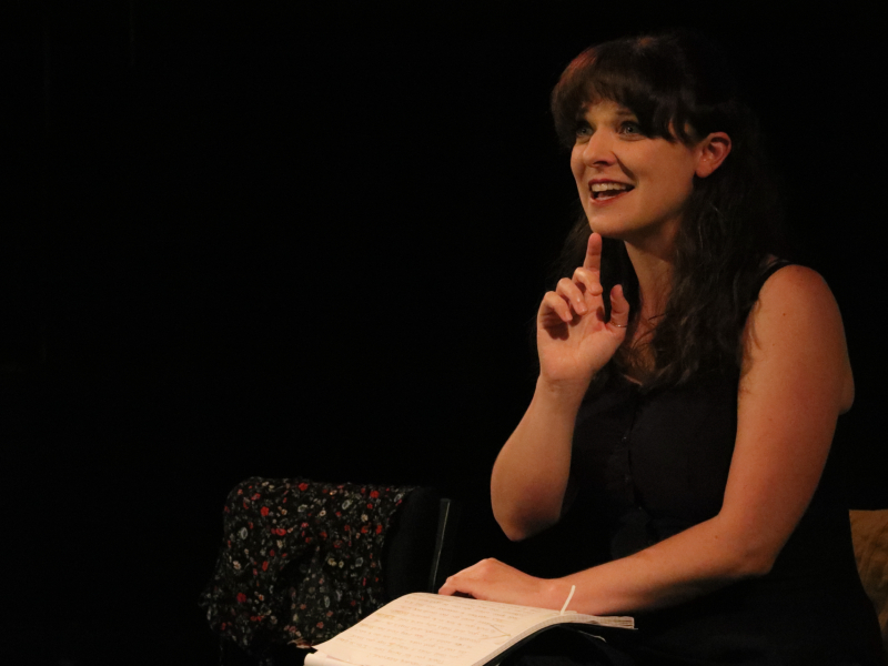 Pictured: Sarah Parkin Caption: Claire Shovelton At the Cockpit Theatre, London, 2023